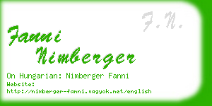 fanni nimberger business card